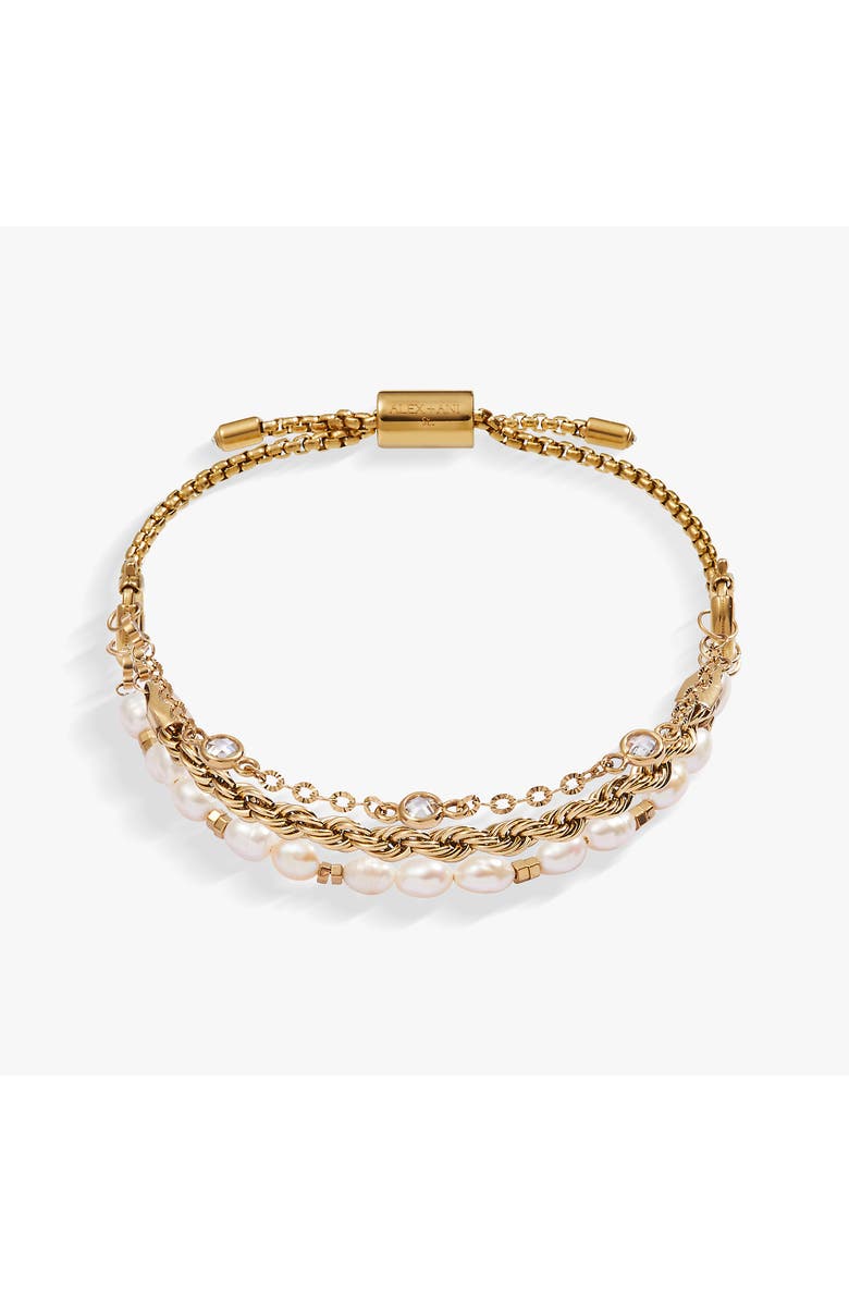 Alex and Ani Crystal Pearl Stranded Bracelet Set, Main, color, 