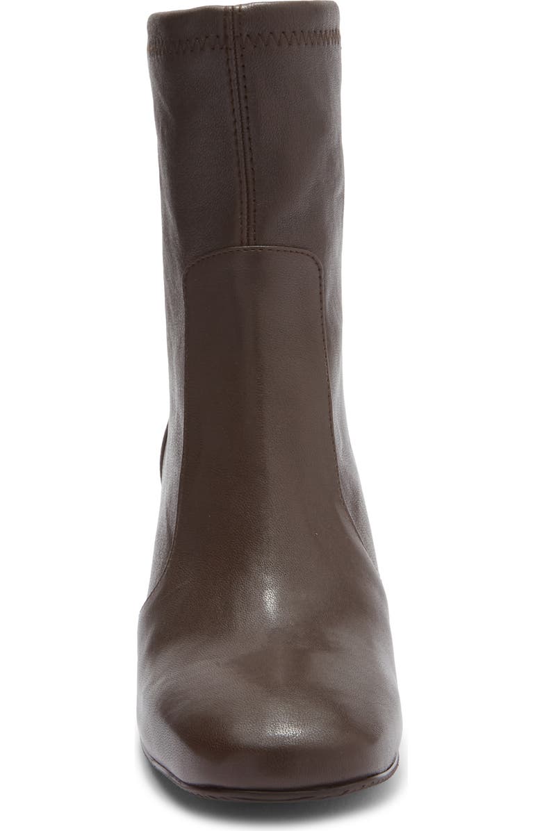 Stuart Weitzman Sleek Sock Bootie, Alternate, color, Walnut