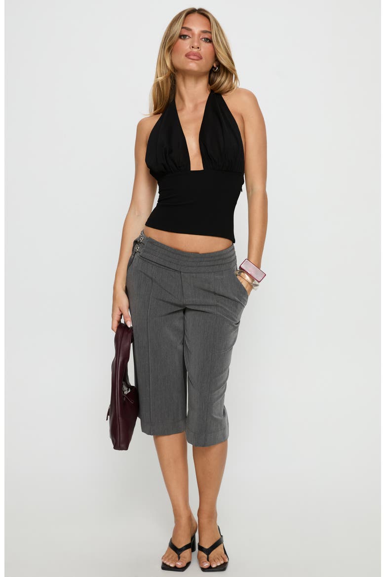 Korienna Crop Halter Top, Alternate, color, BLACK