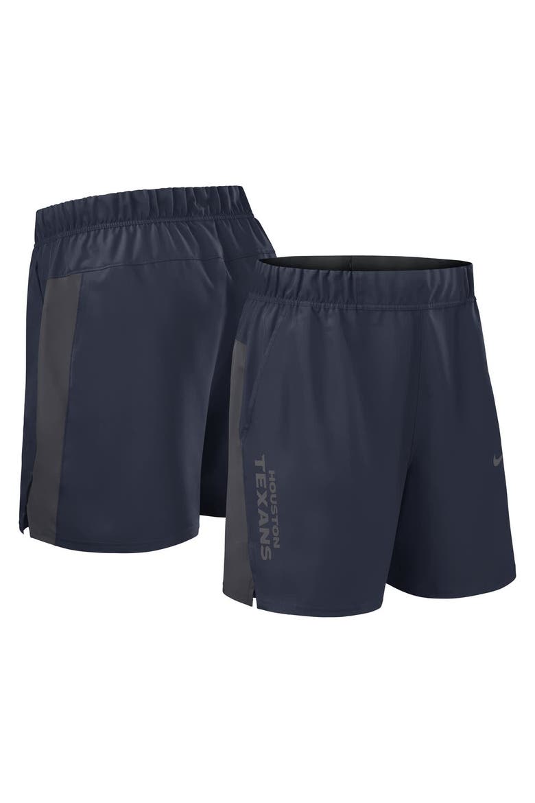 Men's Nike Navy Houston Texans Woven Victory Performance Shorts, Alternate, color, Navy