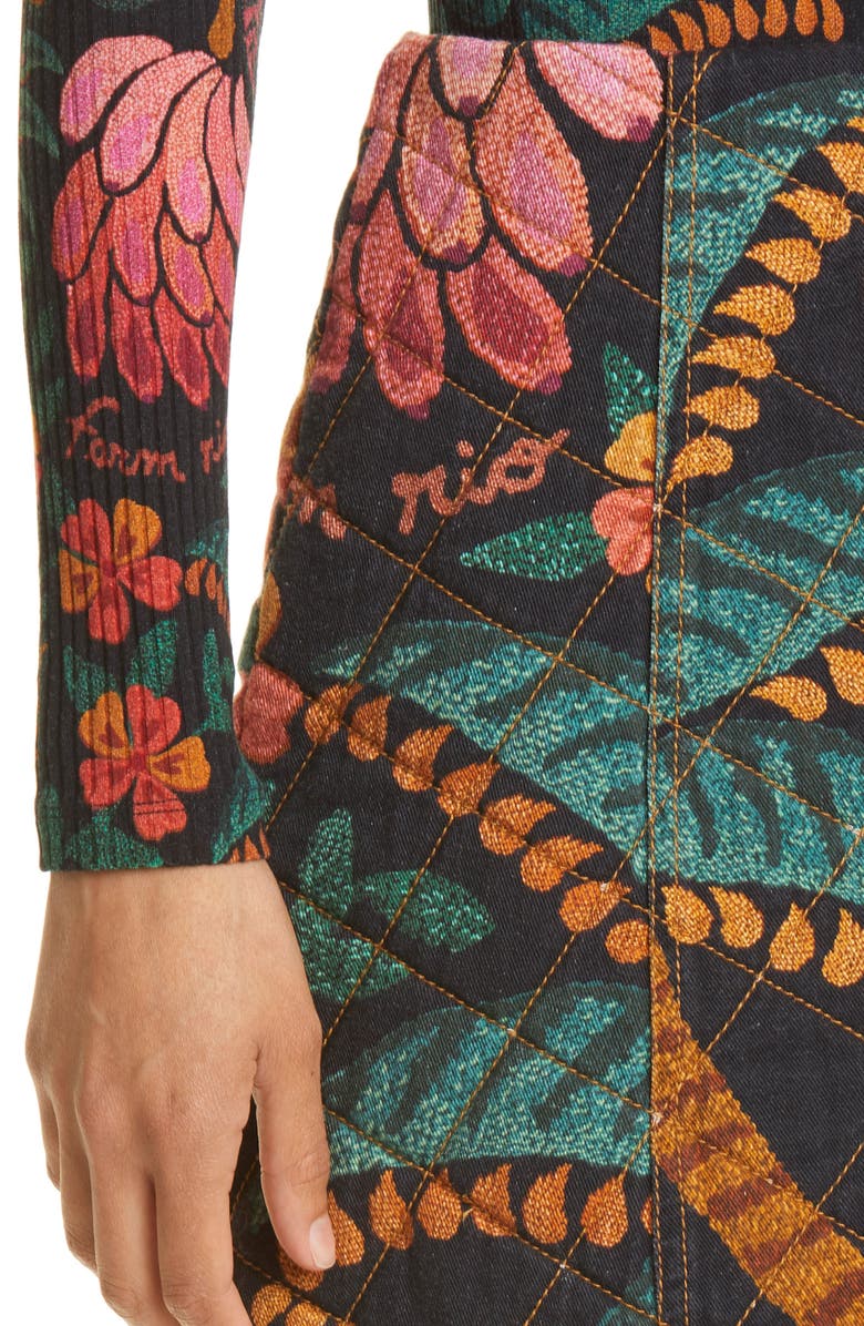 FARM Rio Brazilian Palm Cotton Skirt, Alternate, color,