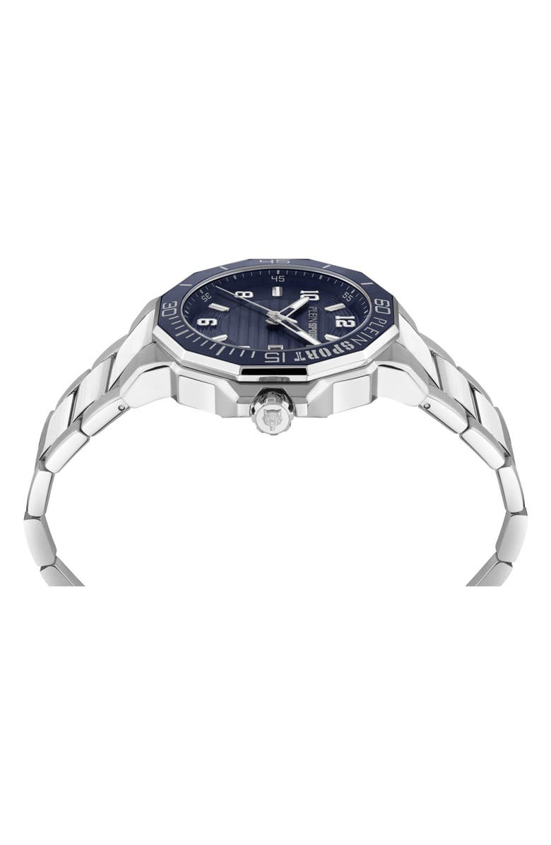 PLEIN SPORT Titan Bracelet Watch, 44mm, Alternate, color, Stainless Steel/ Blue
