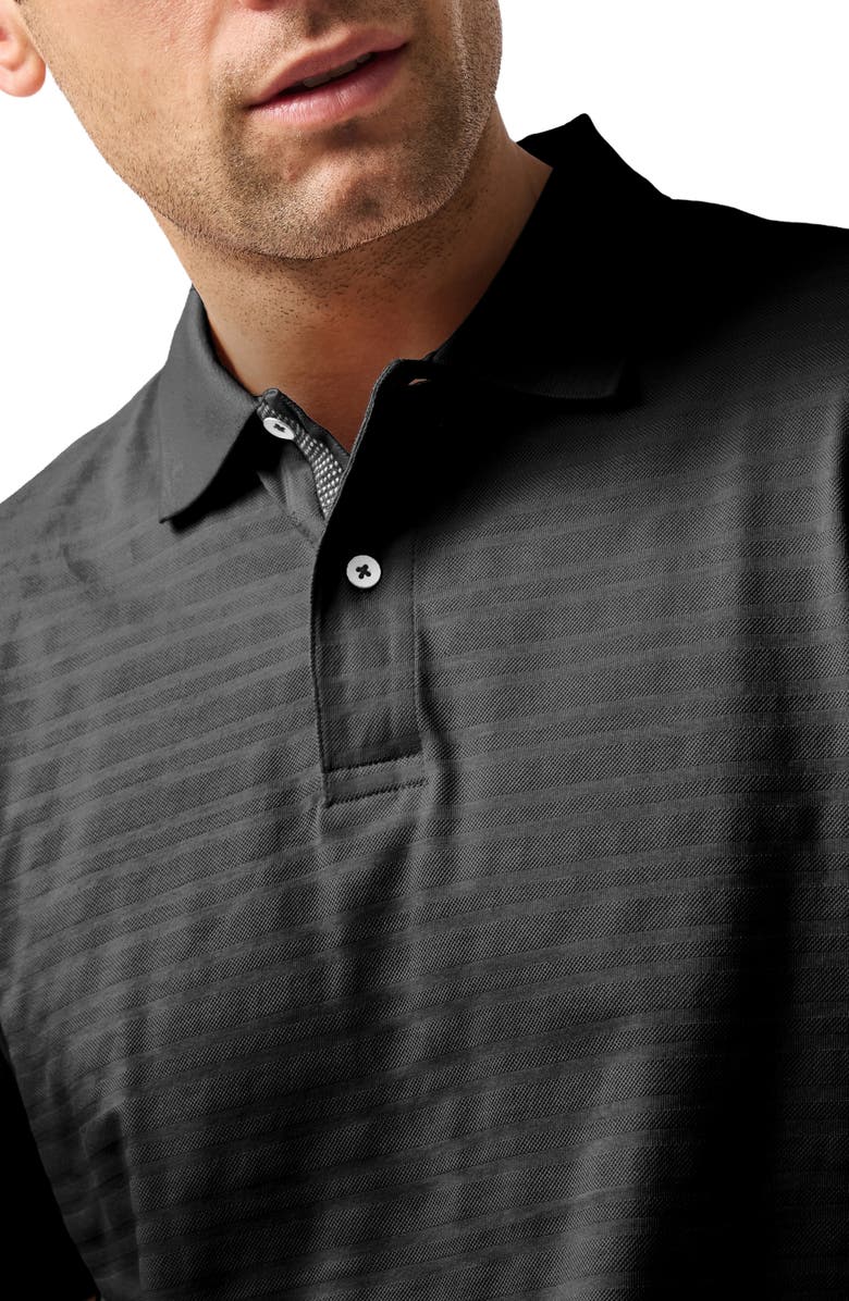 Rodd & Gunn Evans Bay Stripe Cotton Piqué Polo, Alternate, color, Onyx