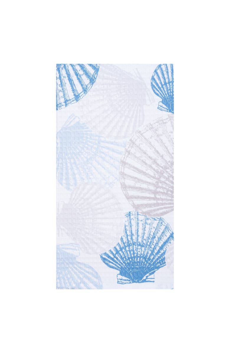 C&F Home 27" x 18" Scallop Shells Kitchen and Bathroom Graphic Print Hand Towel, Main, color, Blue