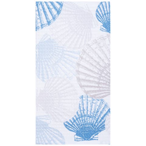 27" x 18" Scallop Shells Kitchen and Bathroom Graphic Print Hand Towel