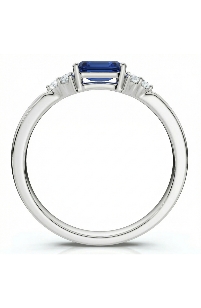 Bliss Diamond 1/3Ct Thin Sapphire Diamond Stackable Wedding Ring 14k Gold Lab Grown, Alternate, color, 14K White Gold