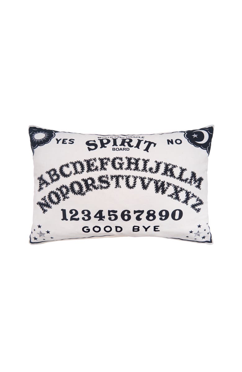 C&F Home Spirit Board Throw Pillow, 14" x 22", Main, color, Off-White