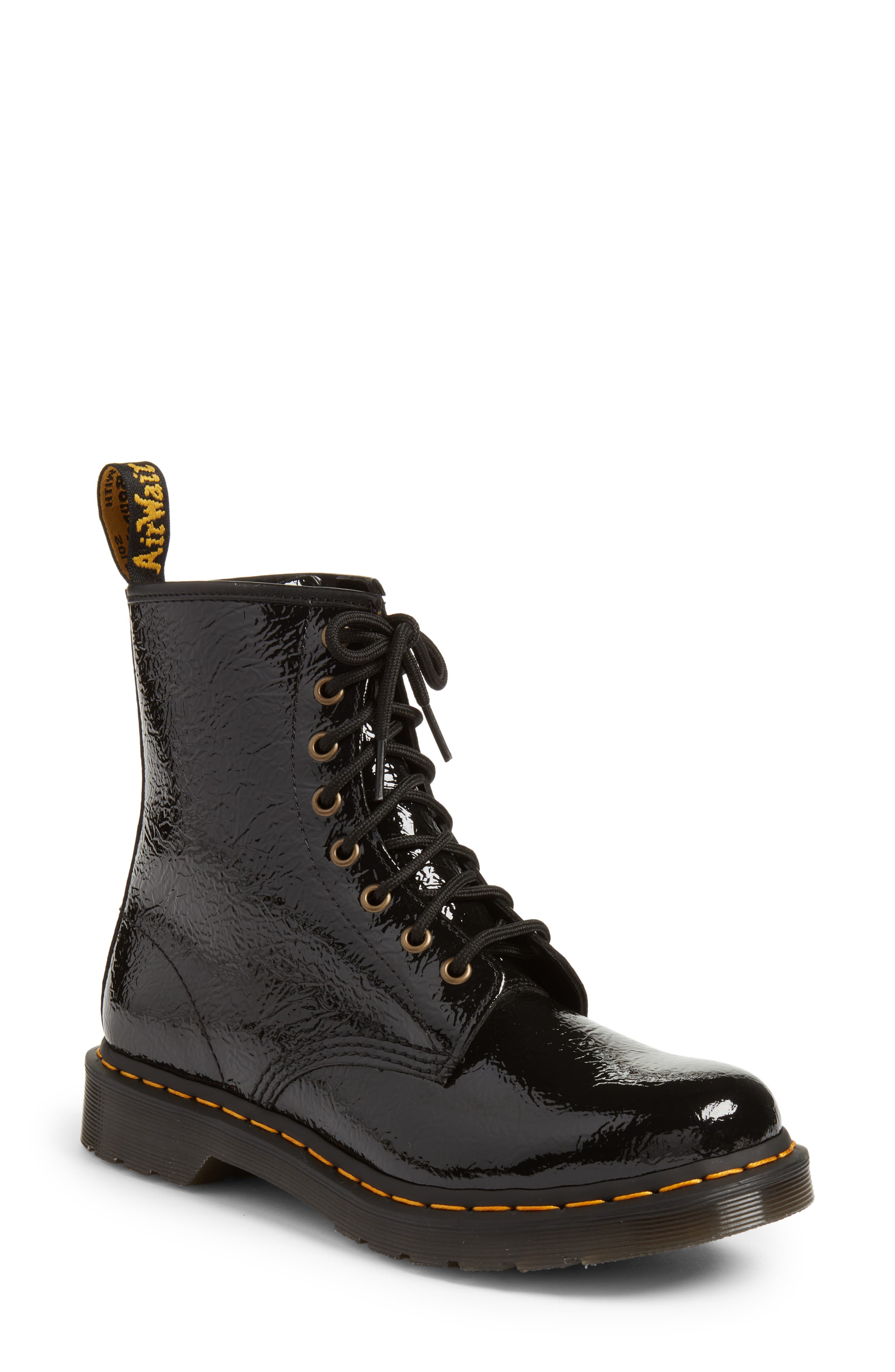 1460 Boot, Main, color, DISTRESSED BLACK PATENT