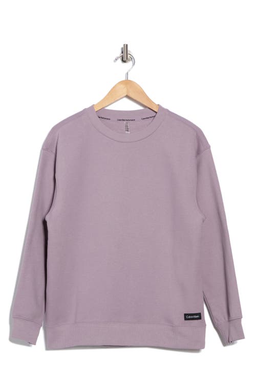 Calvin Klein Performance Logo Patch Fleece Sweatshirt In Multi