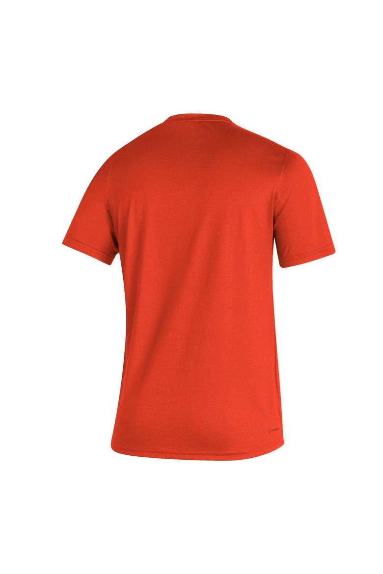 Men's adidas Orange Miami Hurricanes Sideline Football Locker Practice Creator AEROREADY T-Shirt, Alternate, color, Orange