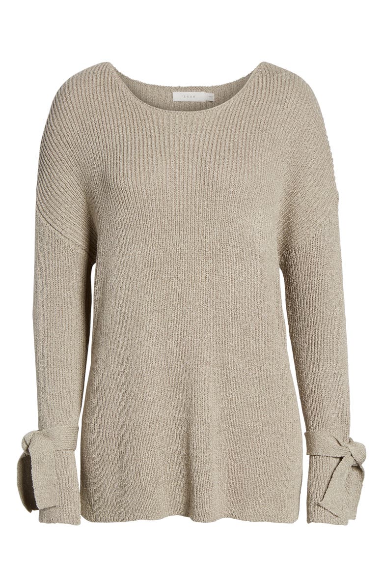 All in Favor Tie Sleeve Sweater, Alternate, color, 