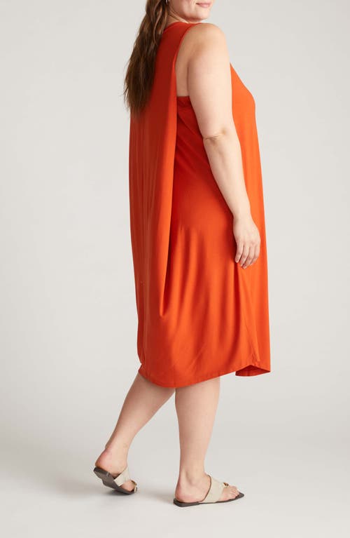 Universal Standard Pearl Divine Jersey Shift Midi Dress In Orange