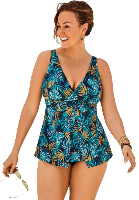 V-Neck Twist Tankini Top
