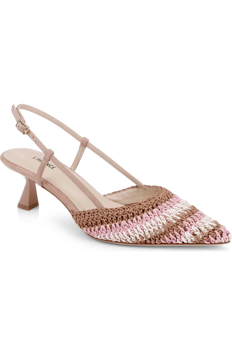 L'AGENCE Nantes Slingback Pointed Toe Pump, Main, color, Pink Multi