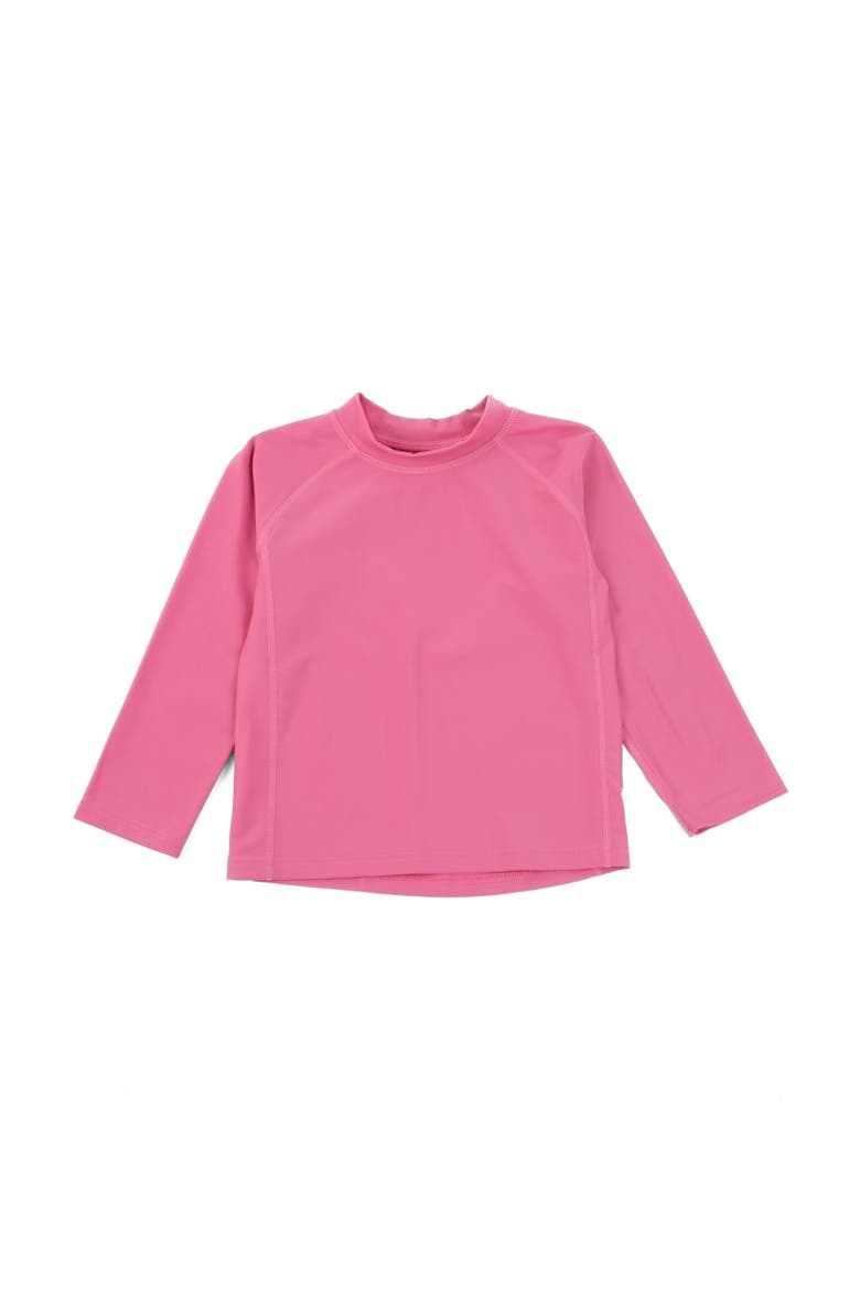Long Sleeve Rash Guard, UPF 50+ Swim Shirt, Main, color, PINK