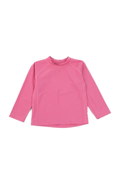 Kids Long Sleeve Rash Guard, UPF 50+ Swim Shirt