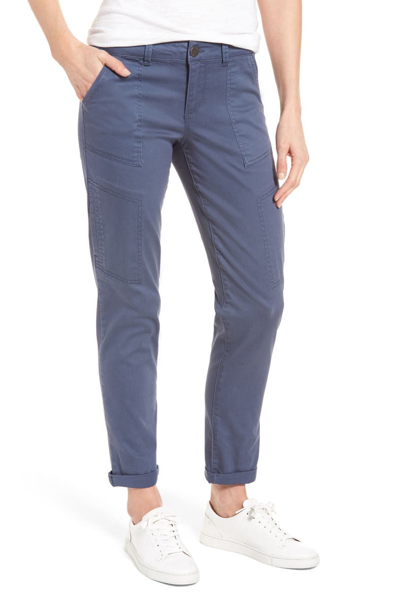 Skinny Cargo Pants (Nordstrom Exclusive), Main, color, SLATE