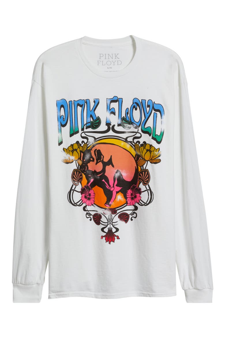 Pink Floyd Long Sleeve Cotton Graphic T-Shirt, Alternate, color, SOLID WHITE