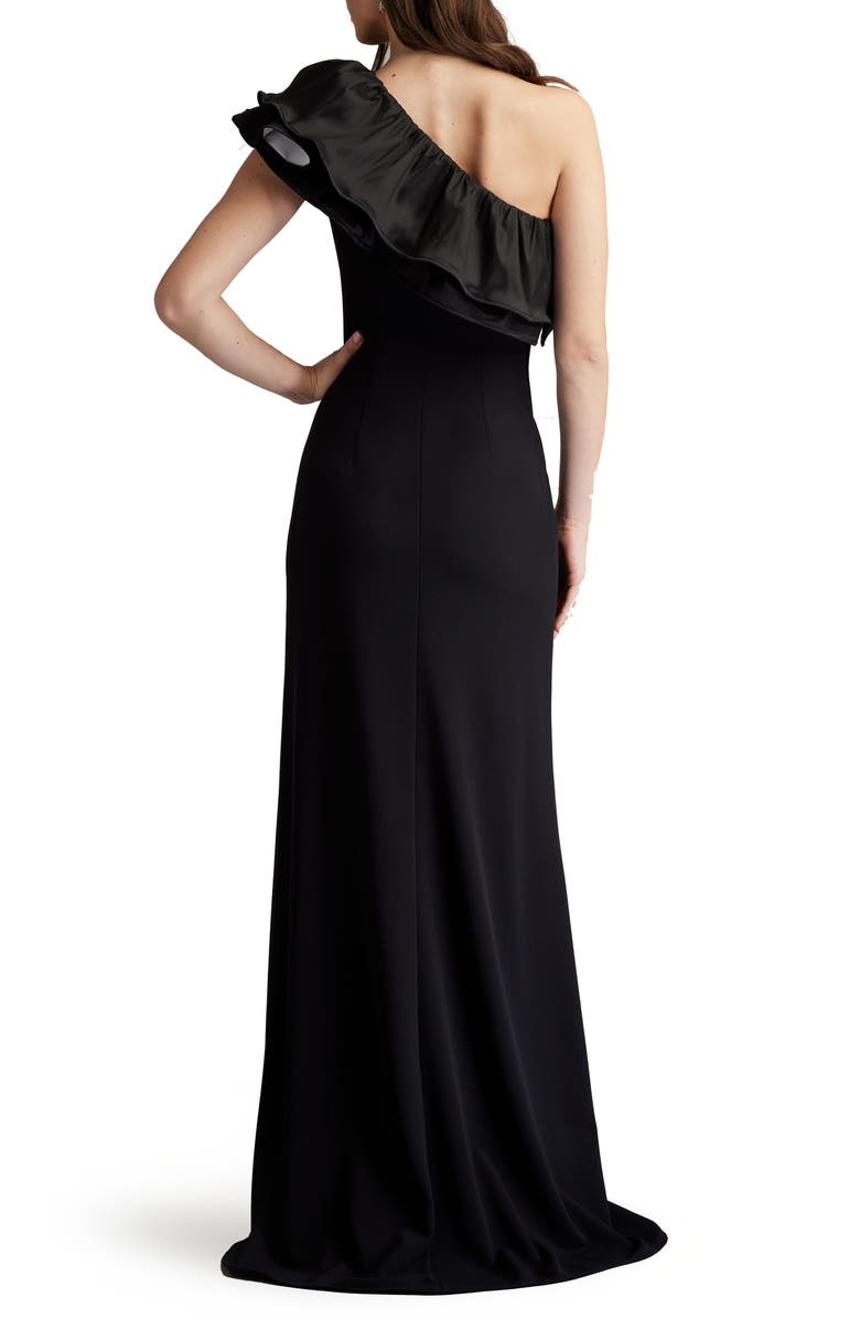 Tadashi Shoji One-Shoulder Ruffle Detail Gown, Alternate, color,