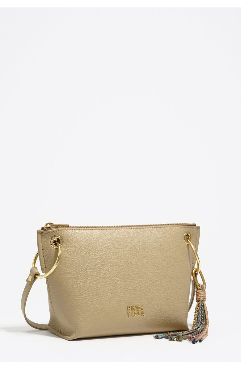 Bimba y Lola Leather Medium Trapezium Bag, Main, color, Cairo