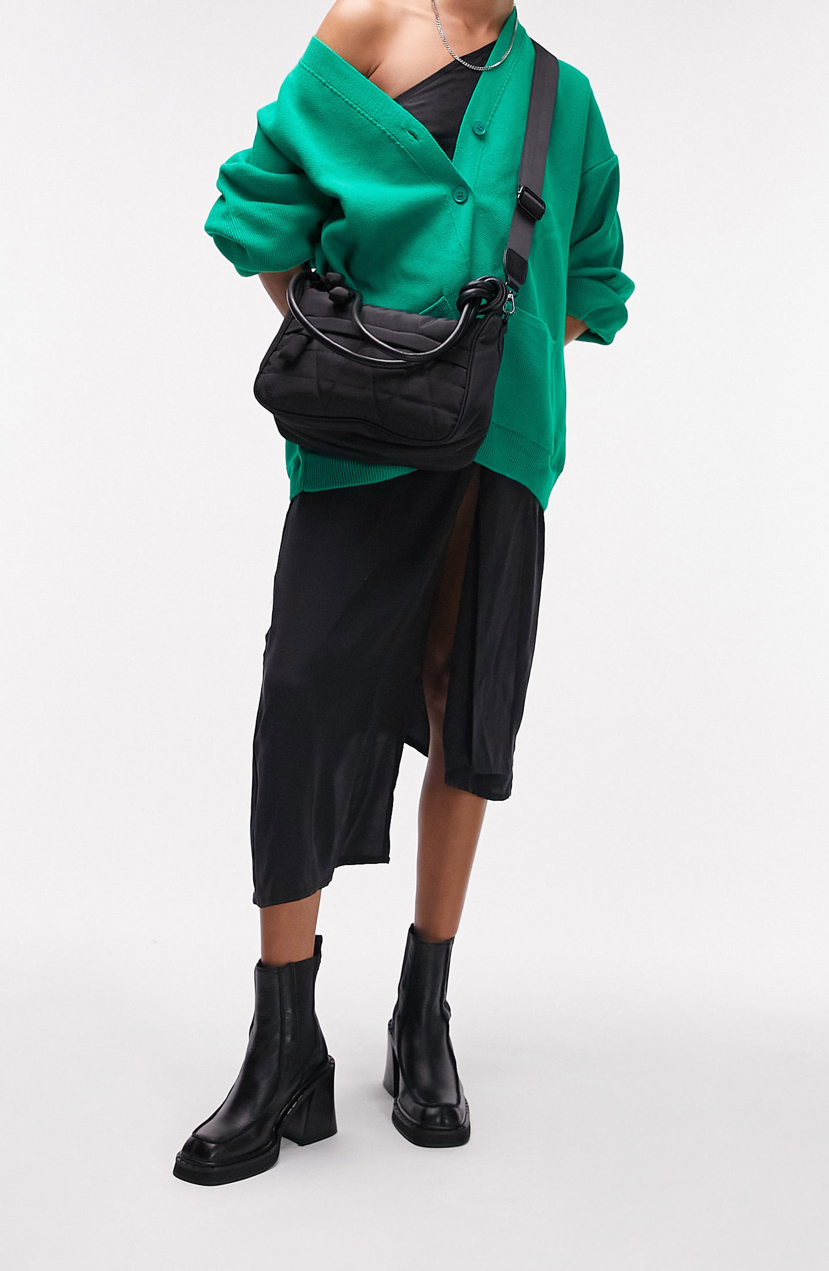 Topshop Selena Shoulder Bag, Alternate, color, 