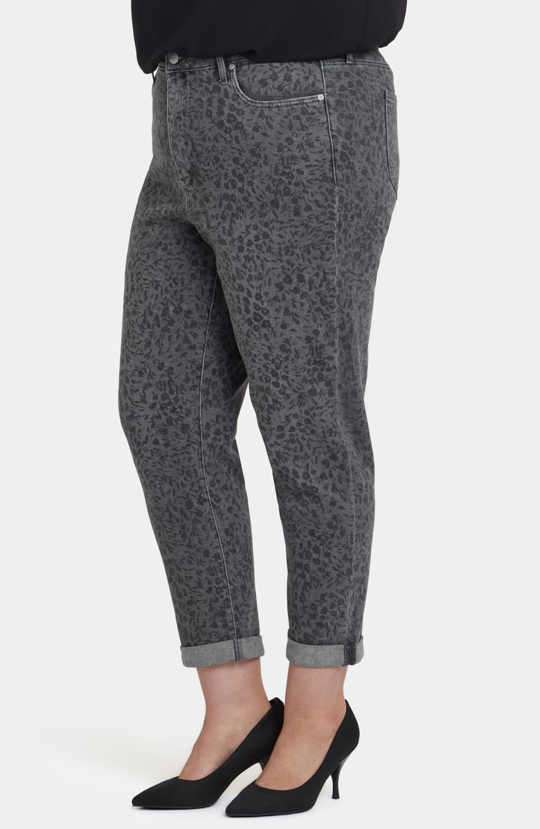 NYDJ Margot High Waist Girlfriend Jeans, Alternate, color, Grey Daniela Ditsy