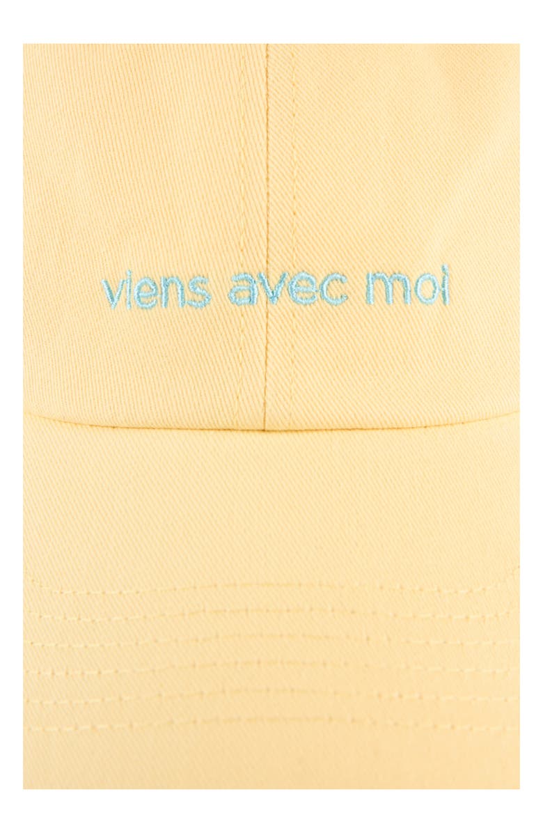 Viens Avec Moi Ball Cap, Alternate, color, Yellow