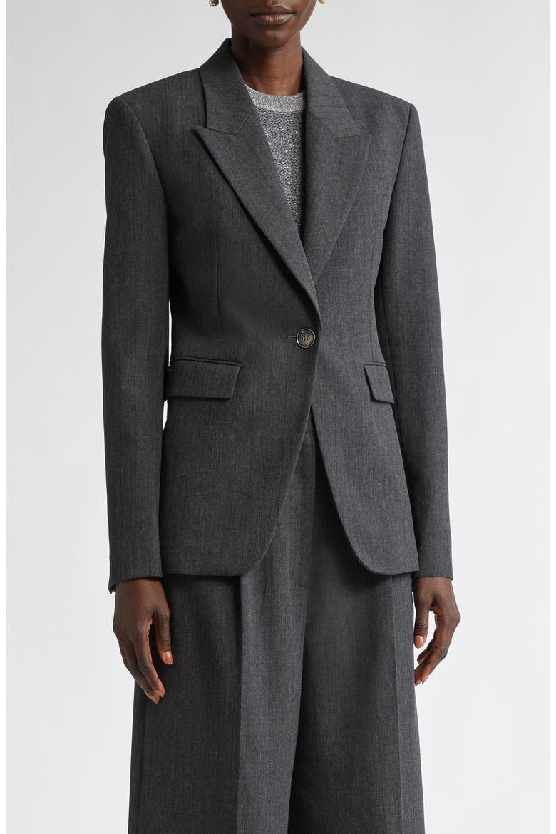 Pinstripe Luxe Suiting Jacket, Main, color, SHADOW