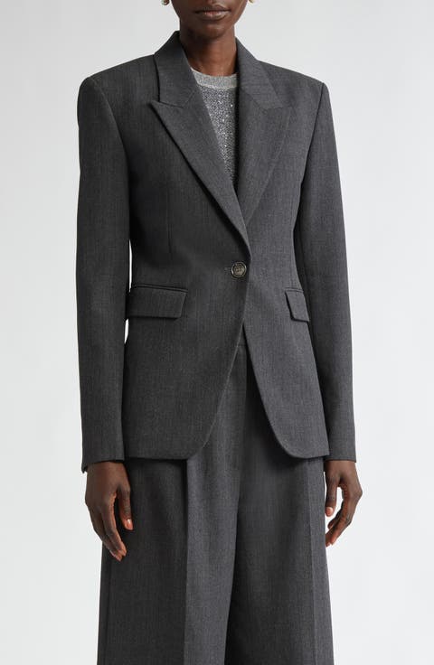 Pinstripe Luxe Suiting Jacket