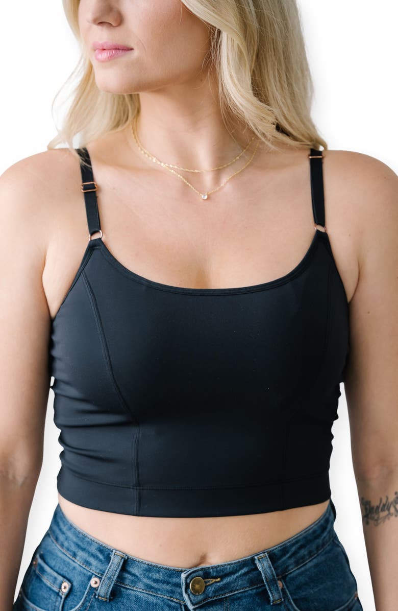 Davin & Adley Amelia Pumping and Nursing Crop Cami, Main, color, Black