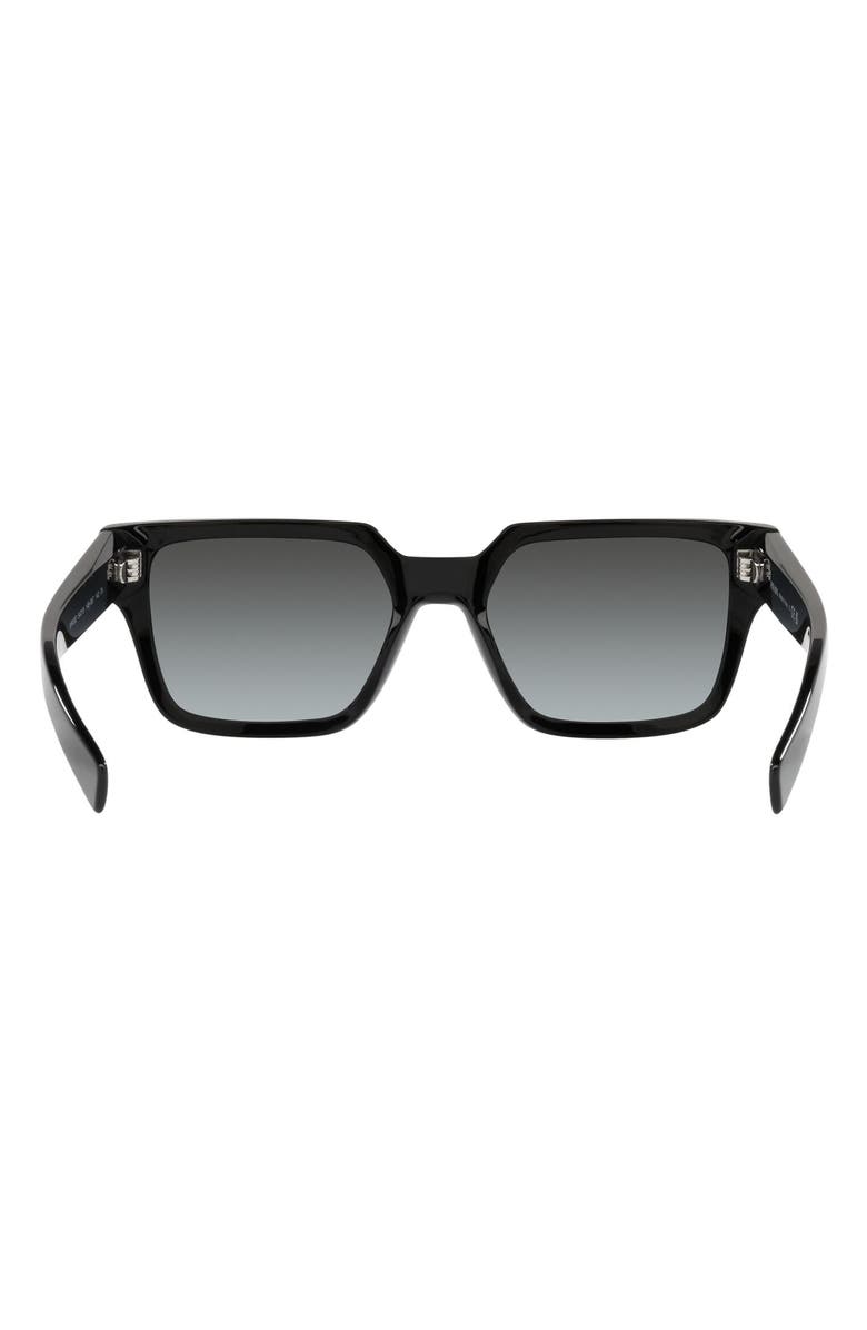 Prada 55mm Square Optical Glasses, Alternate, color, Black