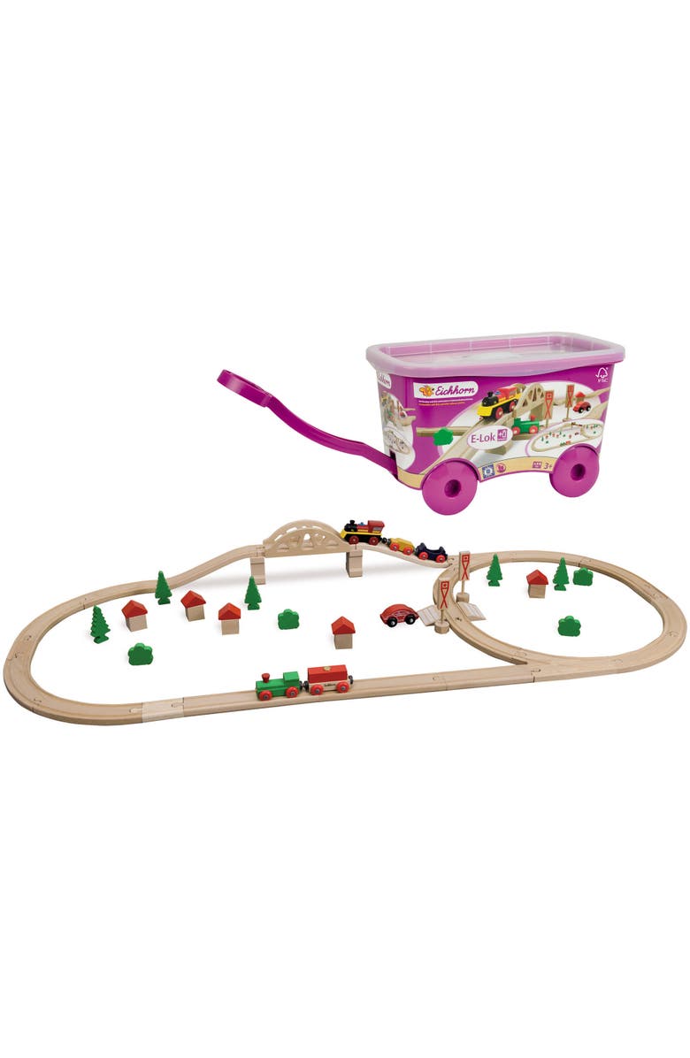 Simba Toys Eichhorn 55 Piece Wooden Train Set, Main, color,