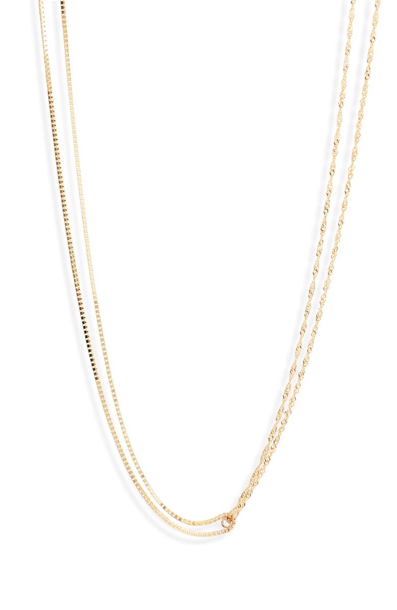Poppy Finch Double Chain Necklace, Main, color, 
