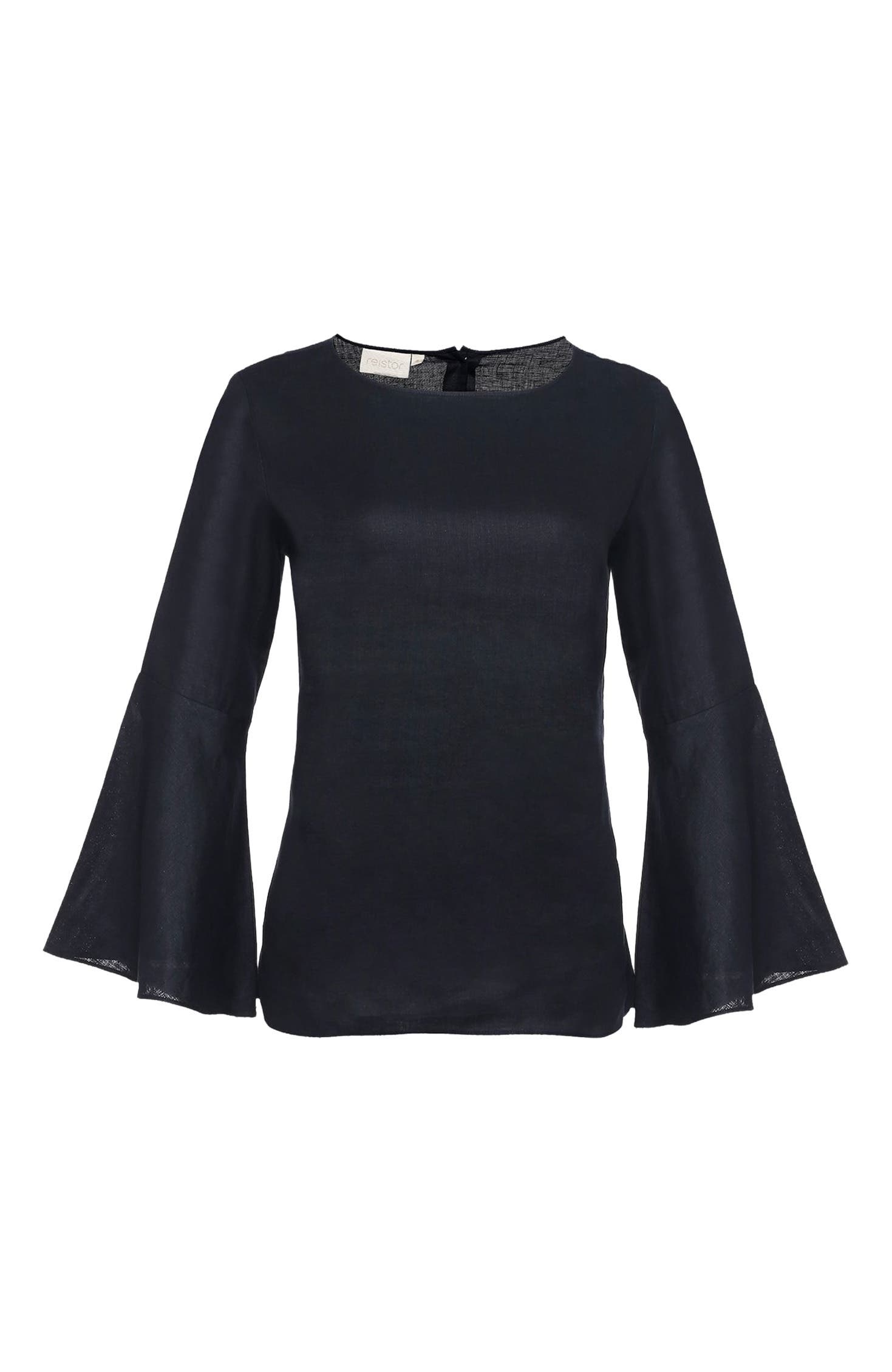 Women's Button Back Shirt - Black, Large - image 2