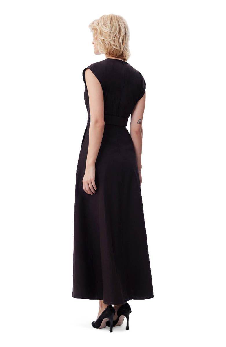 THEO The Label Echo Beaded Belt V-neck Shirtdress, Alternate, color, 