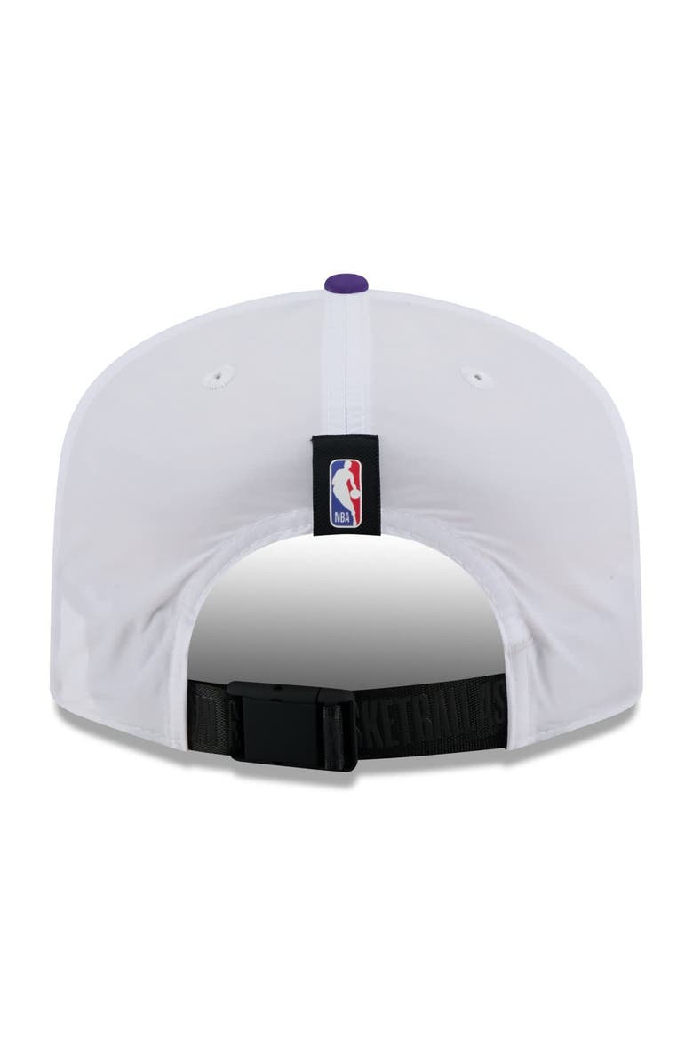 Men's New Era White/Purple Los Angeles Lakers 2025 NBA Draft On-Stage Nylon 19TWENTY Adjustable Hat, Alternate, color, White