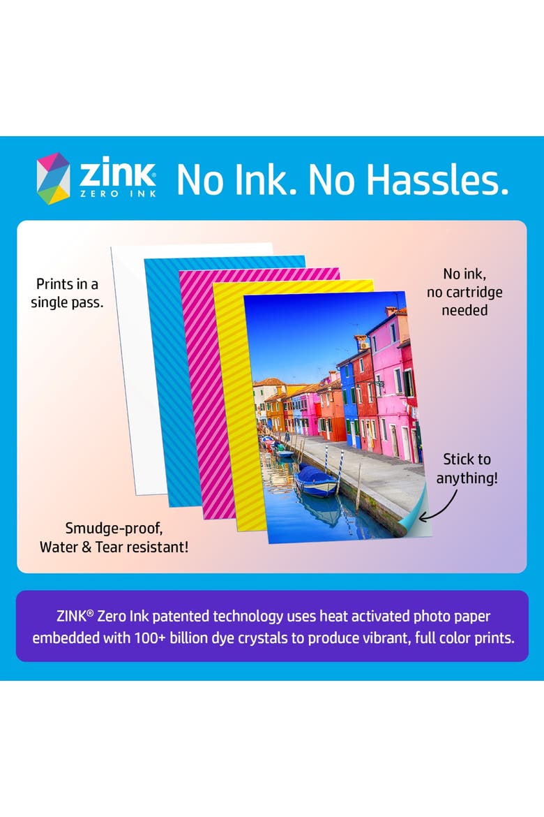 Sprocket Portable 2x3 Instant Photo Printer, Prints From iOS or Android Devices, Alternate, color, Pink