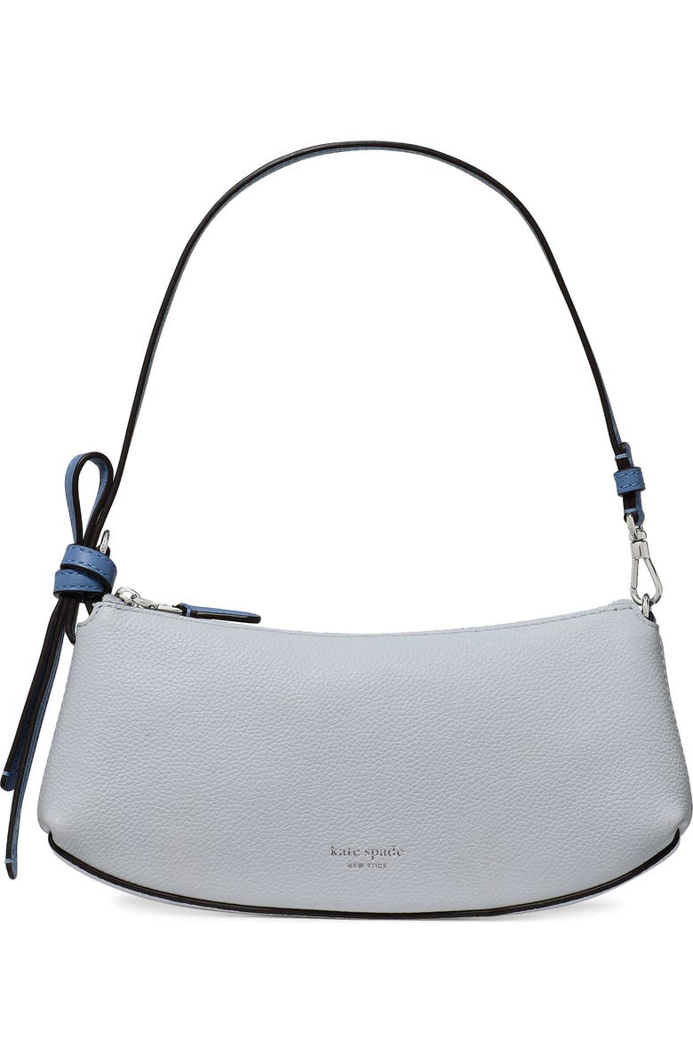 Kate Spade New York loop colorblock pebble leather pochette shoulder bag, Main, color, Pale Sapphirine
