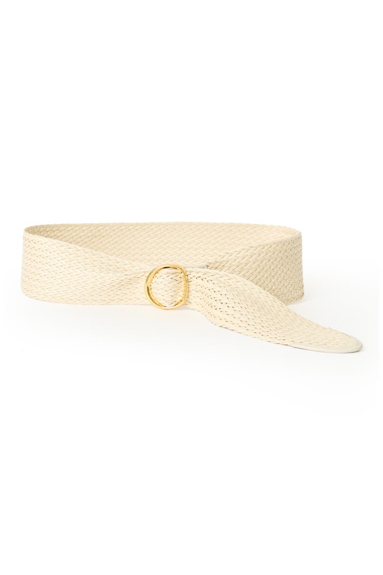 Caterina Woven Belt, Main, color, BONE GOLD