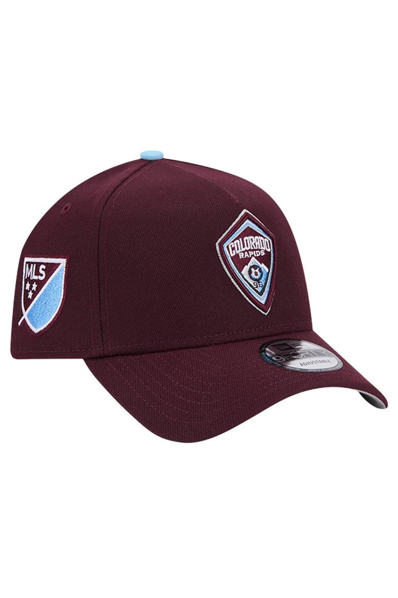 Men's New Era Burgundy Colorado Rapids 2024 Kick Off Collection 9FORTY A-Frame Adjustable Hat, Main, color, Burgundy