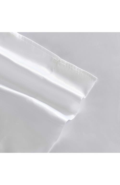 Shop Betsey Johnson Solid Satin Sheet Set In White