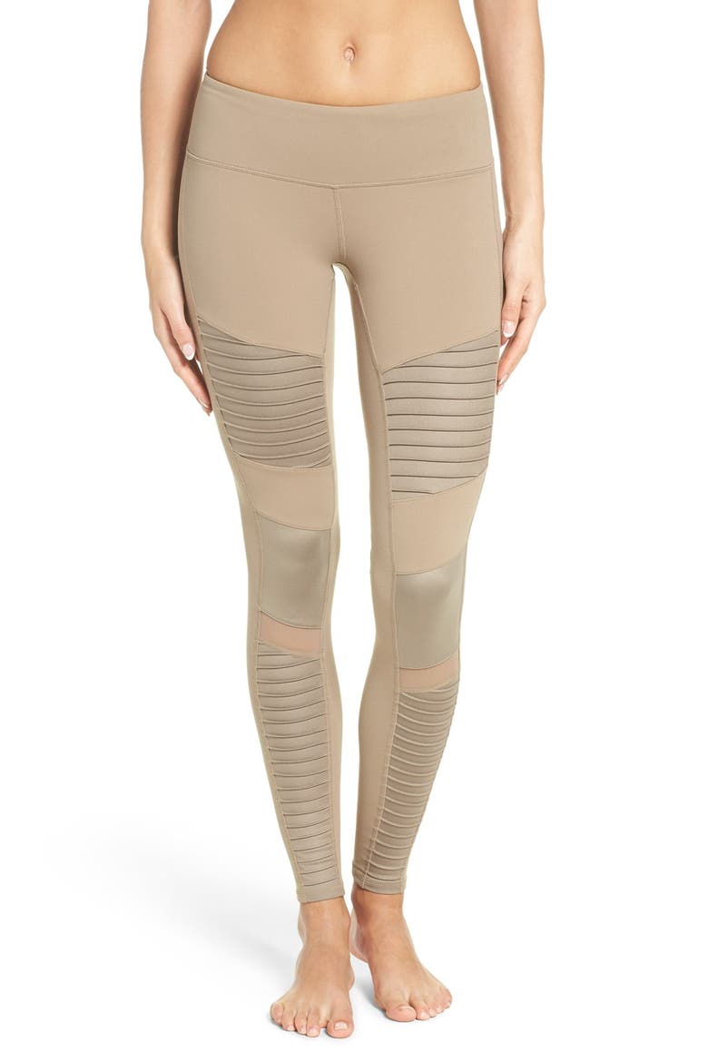 Moto Leggings, Main, color, GRAVEL/ GRAVEL GLOSSY