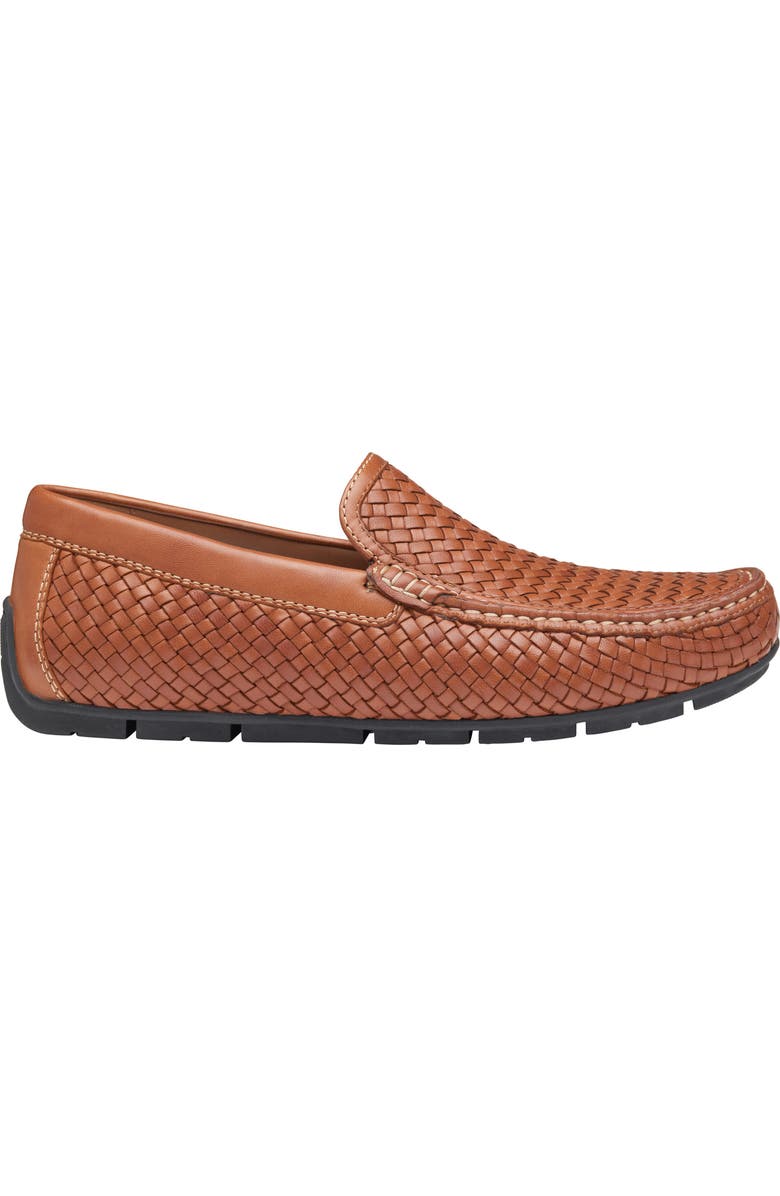 Johnston & Murphy Baldin Woven Moc Toe Driving Shoe, Alternate, color, Tan Sheepskin