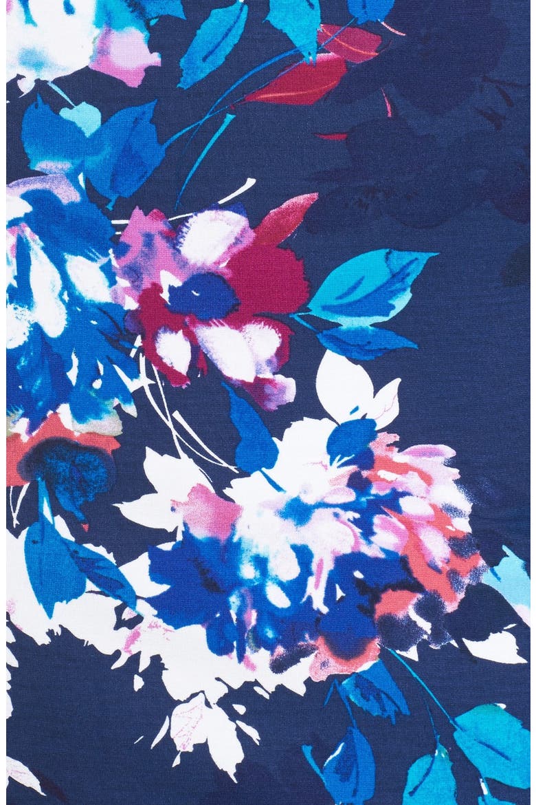 Wardess Floral Ponte Sheath Dress (Nordstrom Exclusive), Alternate, color, SEA BLUE