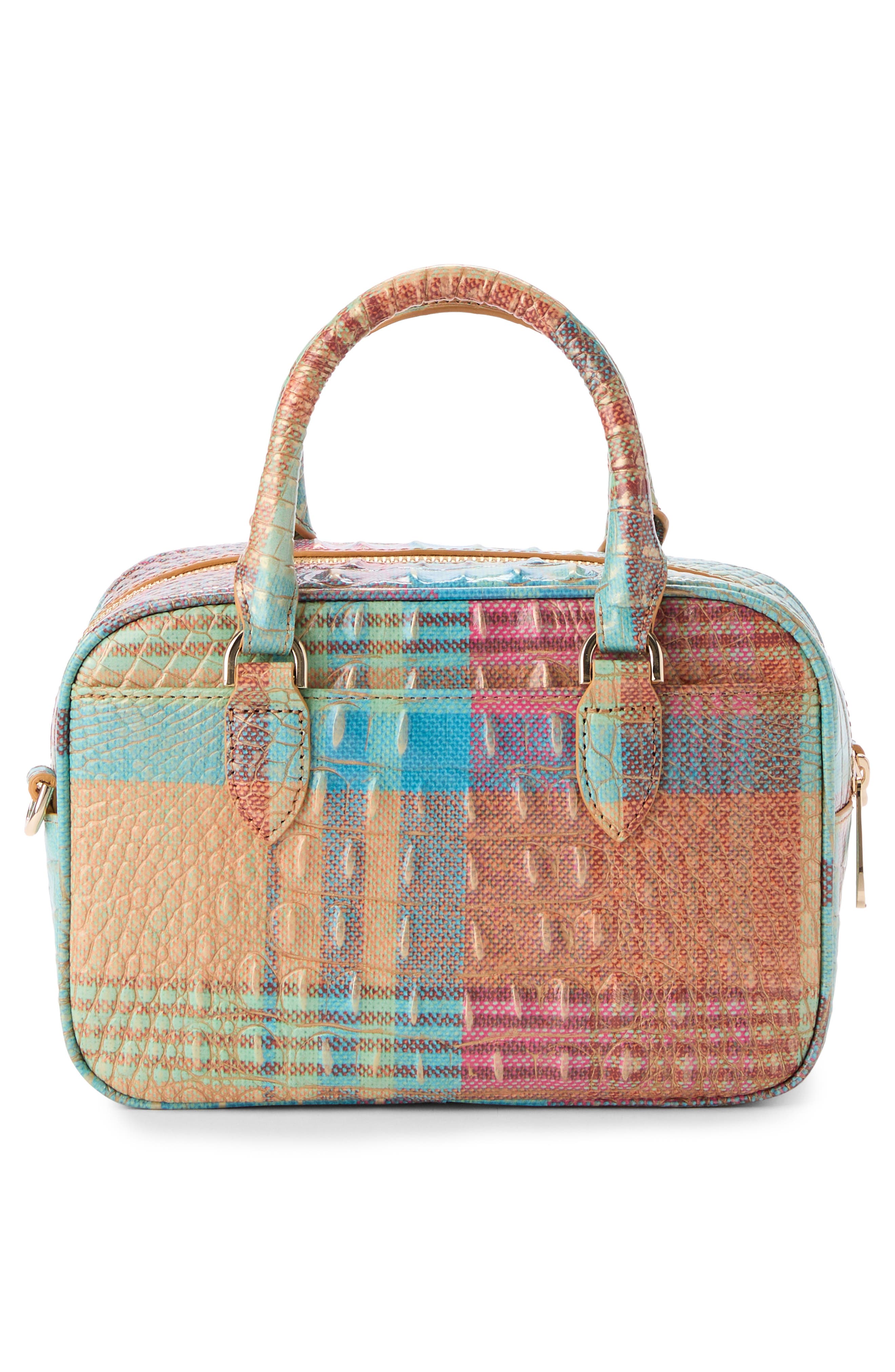 Brahmin Mara Croc Embossed Leather Top Handle Bag, Alternate, color, Picnic