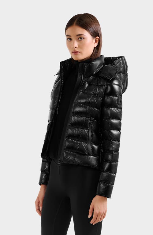 Rudsak Melissa Glossy Lightweight Down Puffer In Black