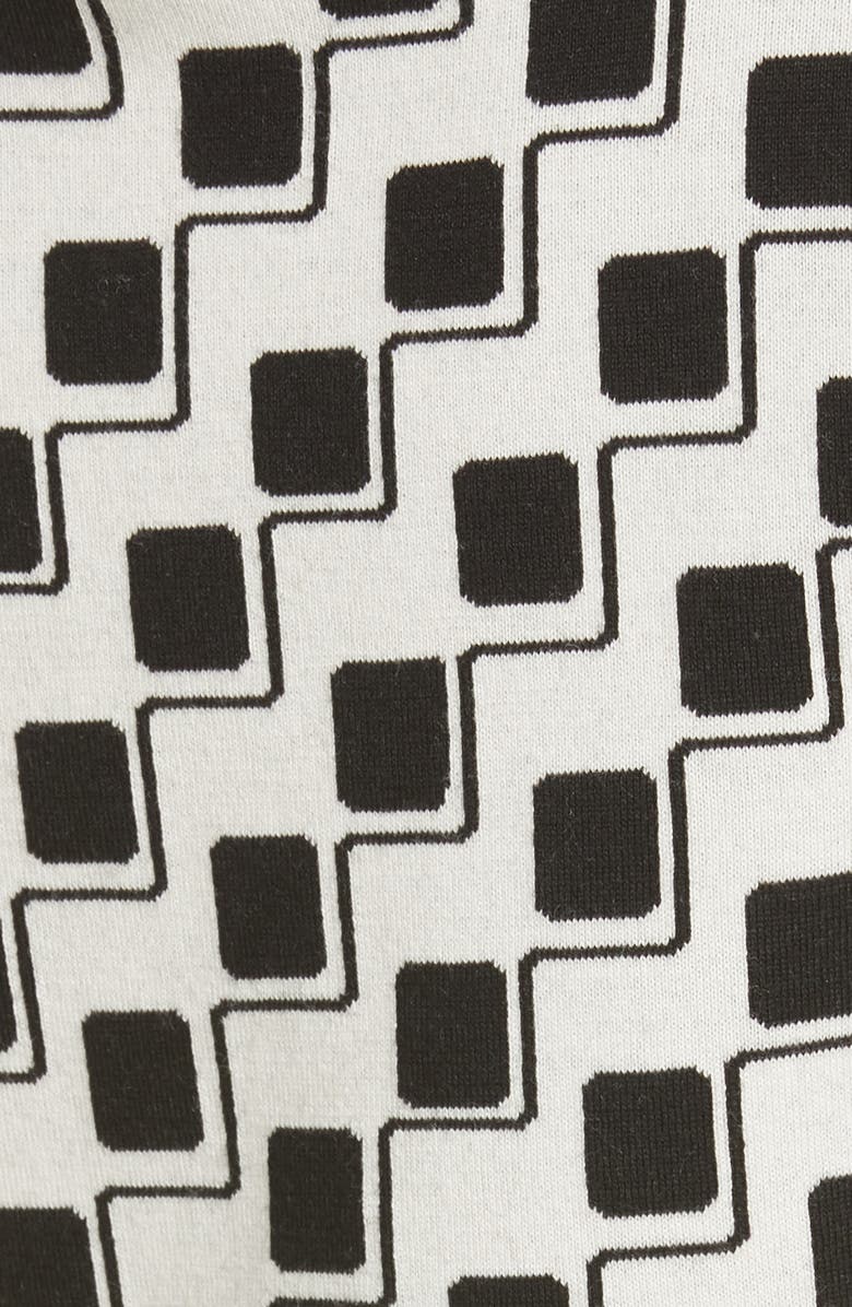 St. John Collection Geometric Knit Mock Neck Top, Alternate, color,