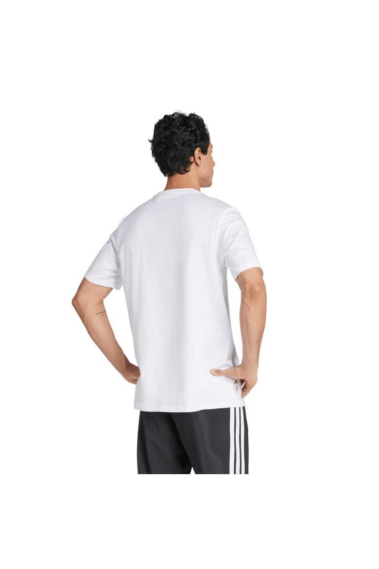 Men's adidas  White Club Atlético River Plate Three-Stripes Wordmark T-Shirt, Alternate, color, White
