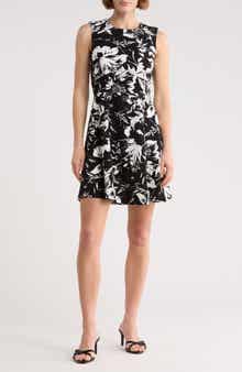 Eliza J Floral Print A-Line Dress