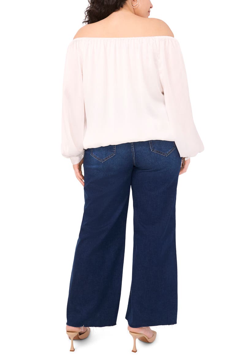 Off the Shoulder Long Sleeve Top, Alternate, color, NEW IVORY